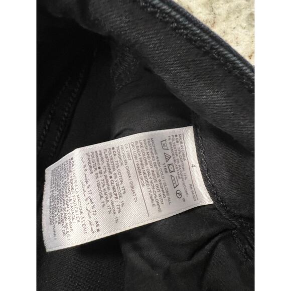 Old Navy Rockstar Black Super Skinny Ankle Distressed Jeans Size 4 - Picture 4 of 4